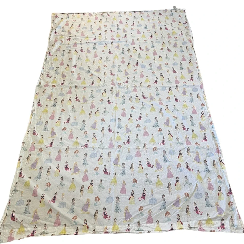 Pottery Barn Kids Twin Disney Princess Mary Blair Organic Cotton Sheet Set White